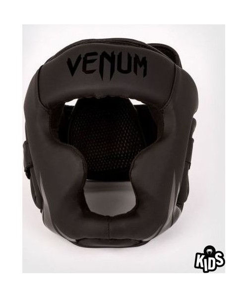 Boxing Helmets Venum: Venum Challenger Kids Headgear - Black/Black