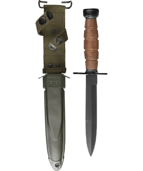 Medžiokliniai ir išgyvenimo peiliai MIL-TEC: US M4 LEATHER BAYONET (REPRO)