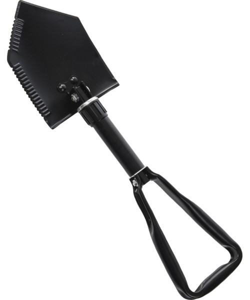 Kastuvai MIL-TEC: US BLACK 2,5MM TRIFOLD SHOVEL WITH POUCH