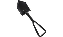 Kastuvai MIL-TEC: US BLACK 2,5MM TRIFOLD SHOVEL WITH POUCH