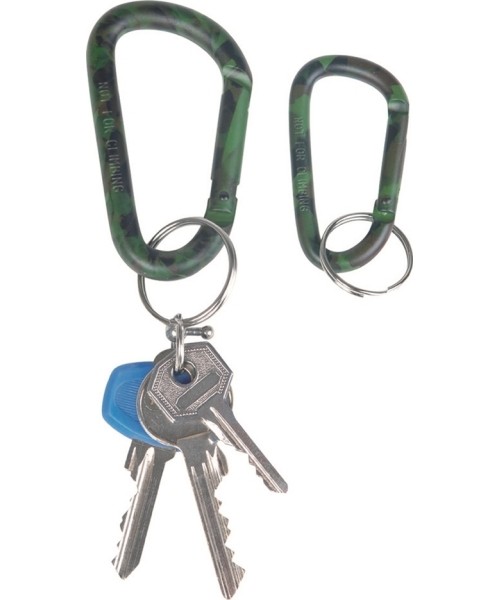 Išgyvenimo reikmenys ir jų rinkiniai MIL-TEC: CAMO 60MM ALUMINUM CARABINER