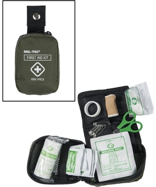 Camping Accessories MIL-TEC: OD FIRST AID MINI PACK