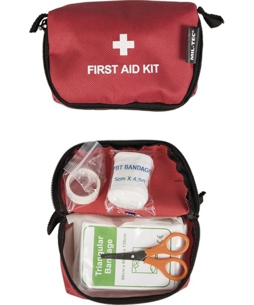 Camping Accessories MIL-TEC: RED FIRST AID KIT SMALL