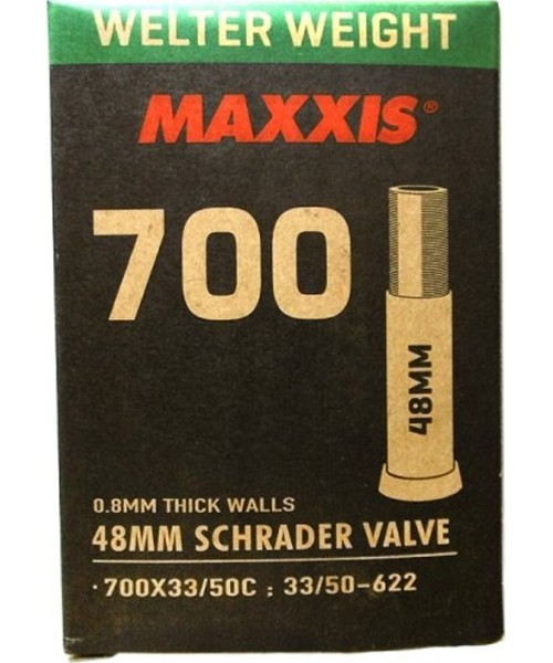 Aksesuarai bei priedai dviračiams : Kamera MAXXIS 700x33/50C (28/29 x 1.30/2.00) Schrader 48mm