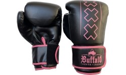 Bokso pirštinės Buffalo: "Buffalo Outrage" bokso pirštinės juodos ir rožinės spalvos 10oz