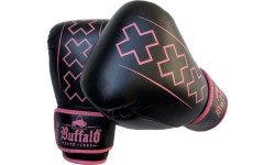 Bokso pirštinės Buffalo: "Buffalo Outrage" bokso pirštinės juodos ir rožinės spalvos 10oz