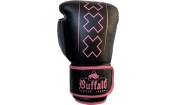 Bokso pirštinės Buffalo: "Buffalo Outrage" bokso pirštinės juodos ir rožinės spalvos 10oz