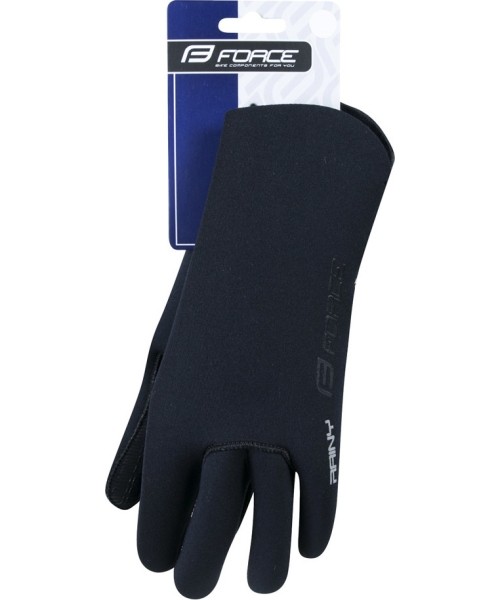 Gloves & Helmets & Accessories : Pirštinės FORCE Rainy (juodos) L