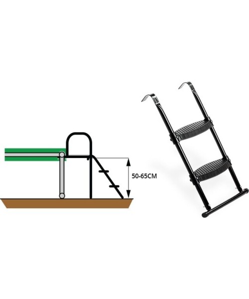 Trampoline Accessories Exit: EXIT trampoline ladder for frame heights of 50-65cm