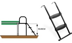 Trampoline Accessories Exit: EXIT trampoline ladder for frame heights of 50-65cm