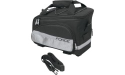 Gloves & Helmets & Accessories : Dviračio krepšys ant bagažinės FORCE SLIM, juodas, 9l