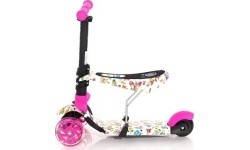 Vaikiški paspirtukai : Paspirtukas Lorelli Smart Pink Butterfly