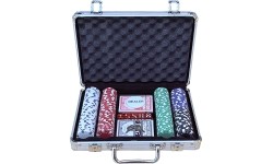 Cards, Poker, Chessex Buffalo: Pokerio rinkinys - lagaminas su 200 žetonų Buffalo