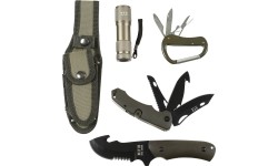Hunting and Survival Knives MFH: Peilio rinkinys MFH, žalias