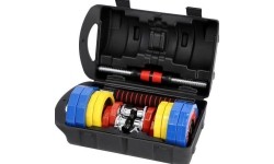 Adjustable Dumbbells HMS: Hantelių rinkinys su lagaminu HMS SKC20 2x10kg