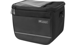 Aksesuarai bei priedai dviračiams : Dviračio krepšys ant vairo Force Cube, 4.5l, juodas