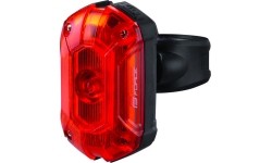 Aksesuarai bei priedai dviračiams : Galinis žibintas Force RUBY2 25L, 1LED, USB