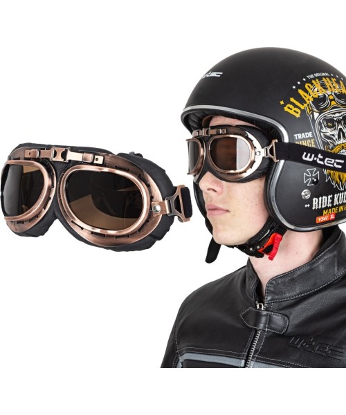 Motorcycle Goggles W-TEC: Motorcycle Goggles W-TEC Steamrust