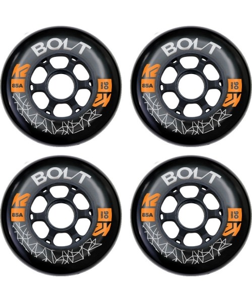 Spare Wheels for Skates K2: Atsarginiai ratukai riedučiams K2 Bolt 90 mm – 4 vnt.