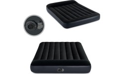 Inflatable Camping Mats Intex: Pripučiamas čiužinys su pompa lovos veliūras Intex 64148ND
