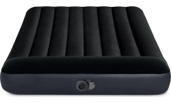 Inflatable Camping Mats Intex: Pripučiamas čiužinys su pompa lovos veliūras Intex 64148ND