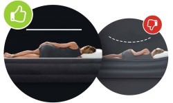Inflatable Camping Mats Intex: Pripučiamas čiužinys su pompa lovos veliūras Intex 64148ND