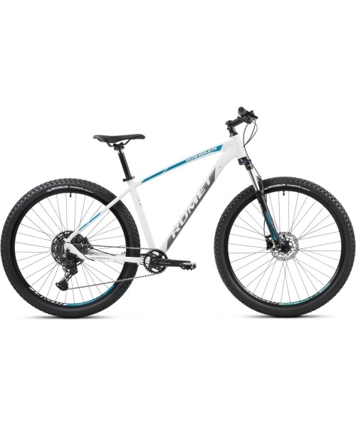 Dviračiai jaunimui ir suaugusiems Romet: Dviratis Romet Rambler R9.3 CS 2024 white-graphite-turquoise