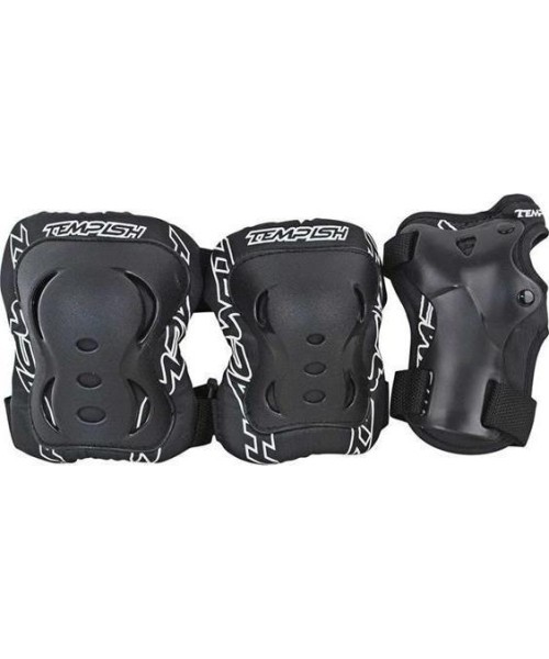 Aksesuarai bei priedai dviračiams Tempish: Tempish FID 3 set of protectors knees elbows wrists Black Size XL