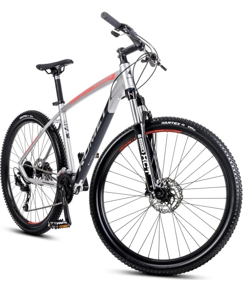 City Bikes Romet: Dviratis Romet Rambler R7.4 2024 silver-red-graphite