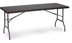 Tables ModernHOME: Maitinimo stalas 180 cm + 2 suolai banketinis rinkinys rotango