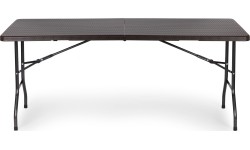 Tables ModernHOME: Maitinimo stalas 180 cm + 2 suolai banketinis rinkinys rotango