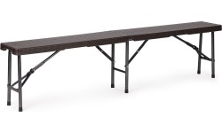 Tables ModernHOME: Maitinimo stalas 180 cm + 2 suolai banketinis rinkinys rotango