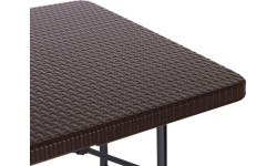Tables ModernHOME: Maitinimo stalas 180 cm + 2 suolai banketinis rinkinys rotango
