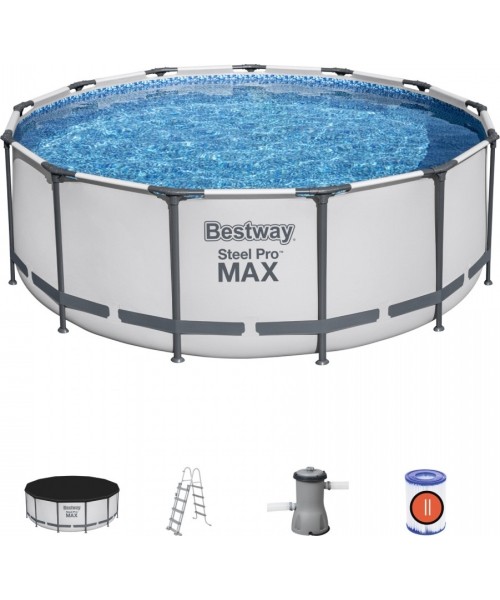 Above Ground Pools Bestway: Rėminis baseinas 13 FT 396 x 122 cm plieninis Pro Max BESTWAY