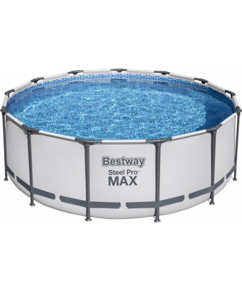 Viršžeminiai baseinai Bestway: Rėminis baseinas 13 FT 396 x 122 cm plieninis Pro Max BESTWAY
