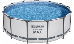 Viršžeminiai baseinai Bestway: Rėminis baseinas 13 FT 396 x 122 cm plieninis Pro Max BESTWAY
