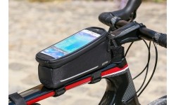 Aksesuarai bei priedai dviračiams : Krepšys ant rėmo ZEFAL su telefono laikikliu 0,8l (juodas)