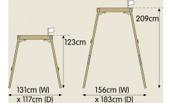 Vaikiškos sūpynės ir nameliai : TP Swing single Explorer auginamas FSC