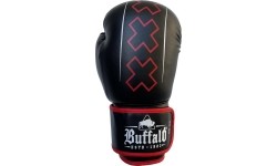 Bokso pirštinės Buffalo: "Buffalo Outrage" bokso pirštinės juodos ir raudonos spalvos 10oz