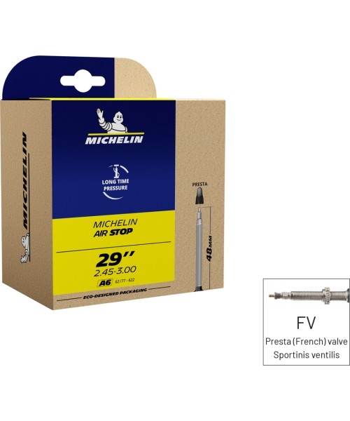 Aksesuarai bei priedai dviračiams : Kamera MICHELIN AIR STOP GAL-FV 48MM 29x2.4/3.0