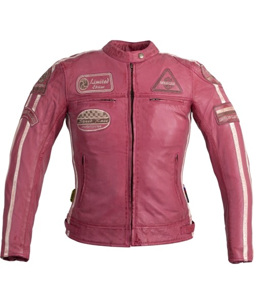 W-TEC: Moteriška odinė moto striukė W-TEC Sheawen Lady Pink