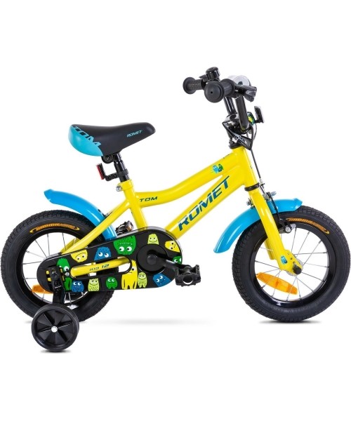 Vaikiški dviratukai ir triratukai Romet: Dviratis Romet Tom 12" 2024 yellow-blue