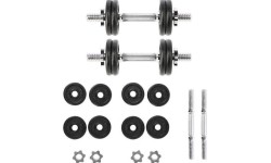 Keičiamo svorio hanteliai ir rinkiniai Abisal: SG02 KIETAS IRONAS DUMBBELLS 2x7KG HMS