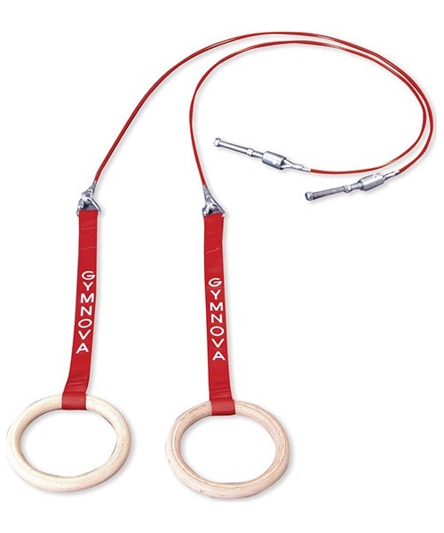 Gymnastics Rings : PAIR OF RINGS + CABLES FOR COMPETITION RING FRAME REF. 3700