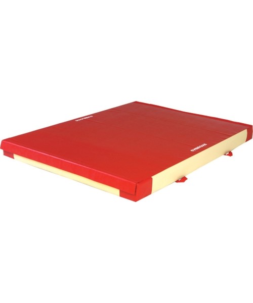 Čiužiniai sportui : SAFETY MAT FOR APPARATUS LANDING - DUAL DENSITY - PVC COVER - WITH ATTACHMENT STRIPS - 240 x 200 x 20 cm