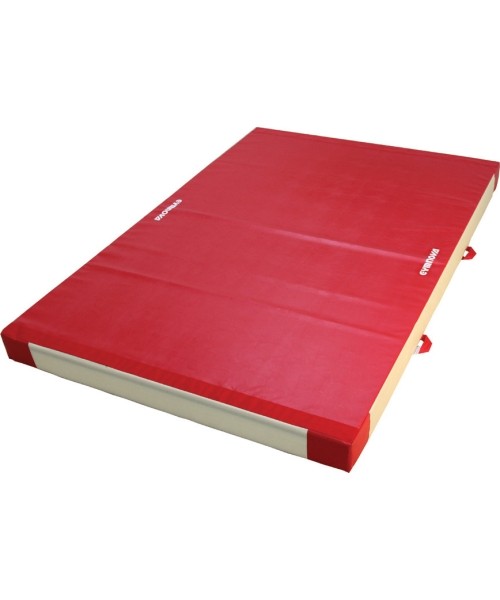 Mattresses & Tatami : SAFETY MAT FOR APPARATUS LANDING - DUAL DENSITY - PVC COVER - WITH ATTACHMENT STRIPS - 300 x 200 x 20 cm