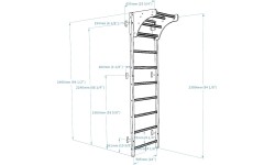 Wall Bars BenchK: BenchK Gimnastikos kopėčios 711W + A204