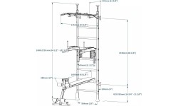Wall Bars BenchK: Daugiafunkcinės gimnastikos kopėčios BenchK 523B