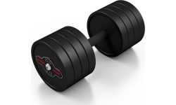 Rubber Dumbbells Marbo Sport: Gumuotas hantelis Marbo - 27,5 kg, juodas