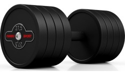 Rubber Dumbbells Marbo Sport: Gumuotas hantelis Marbo - 27,5 kg, juodas